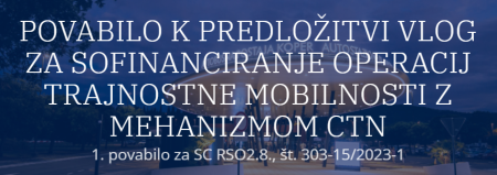 Združenje mestnih občin je objavilo povabilo za sofinanciranje operacij trajnostne mobilnosti